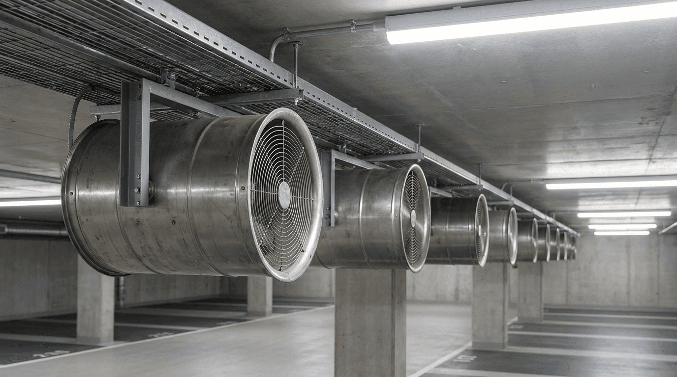 ABV i parkeringskældre – impulsventilation (jetfans)