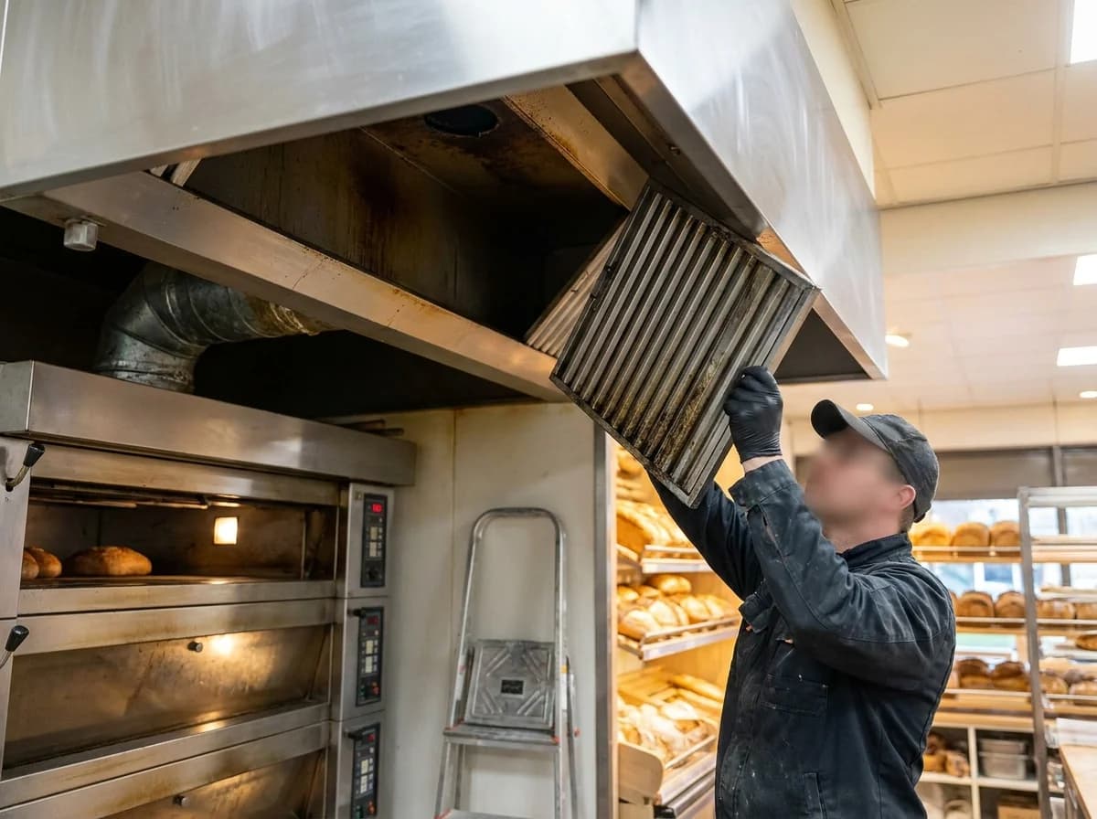 Service og vedligehold af bageri-ventilation
