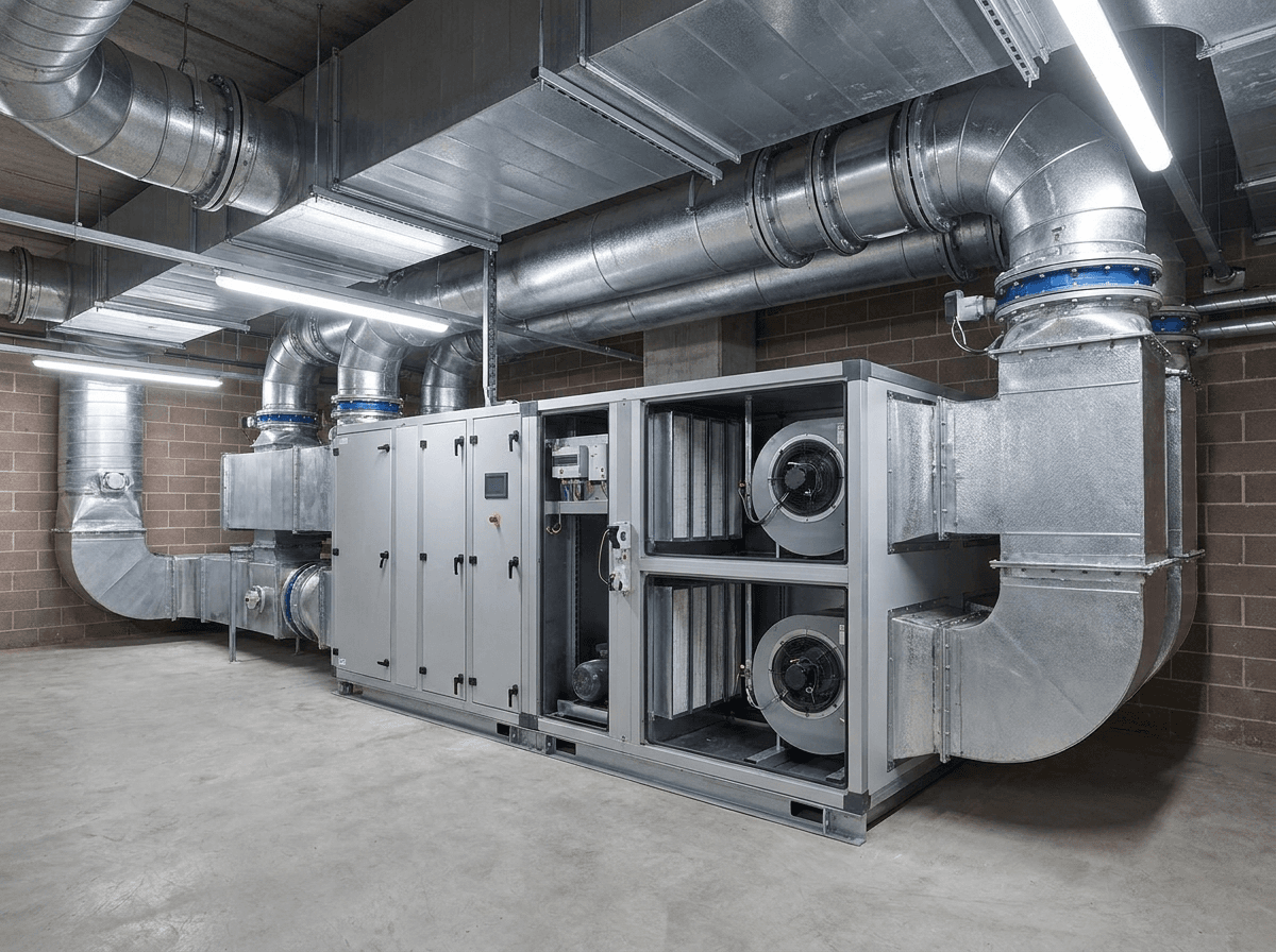 Mekanisk ventilation (indblæsning + udsugning med varmegenvinding)