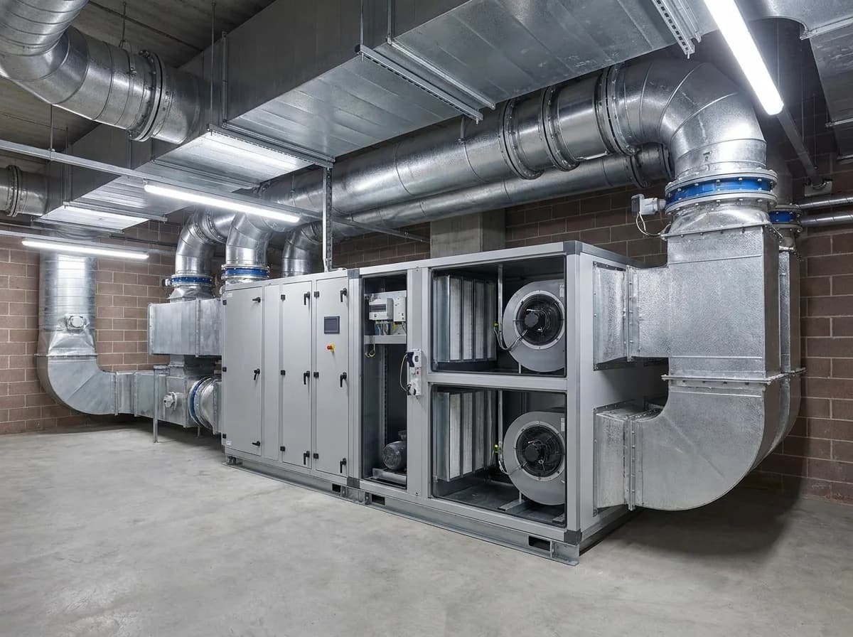 Mekanisk ventilation (indblæsning + udsugning med varmegenvinding)