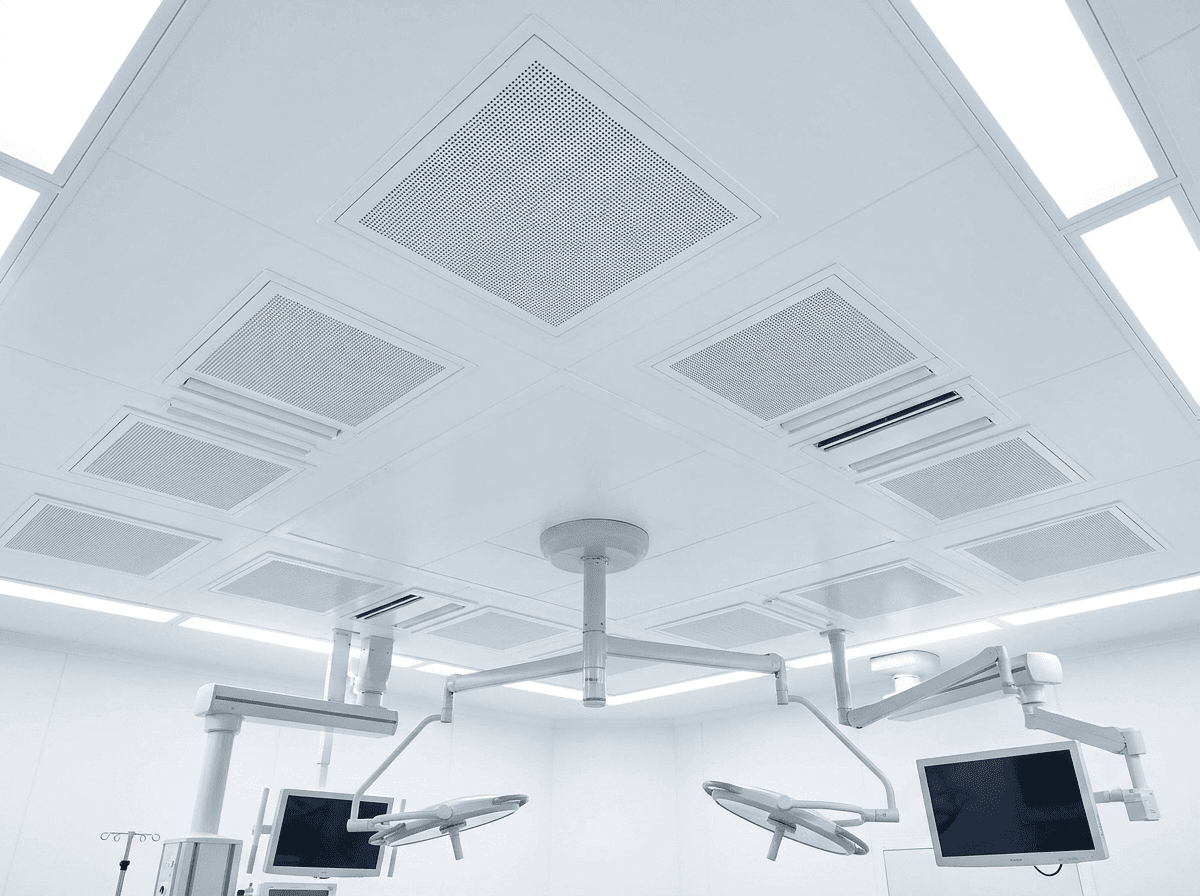 TAF – opblandingsventilation (den almindeligste OP-stue-løsning)