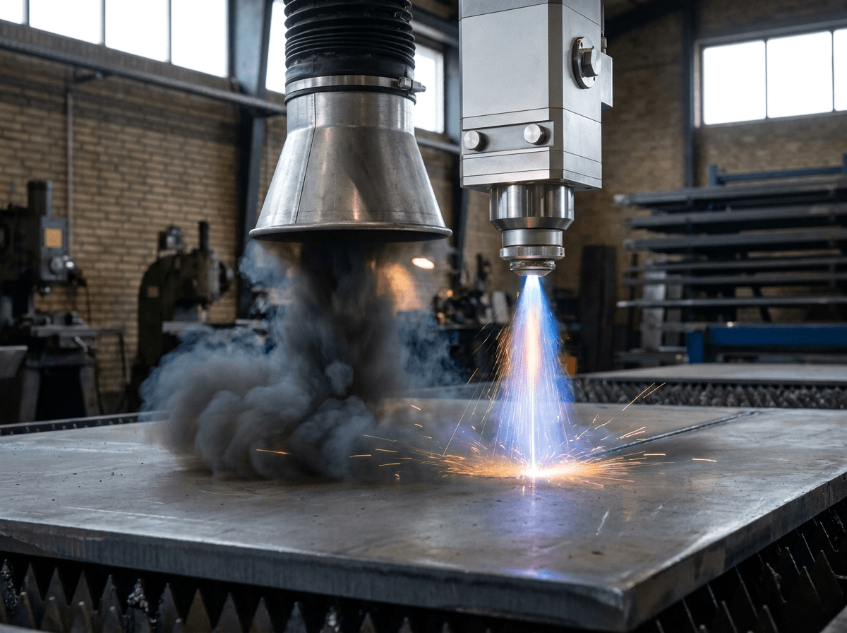Laserskæring i metal vs. plast/træ — vælg løsning efter røgen