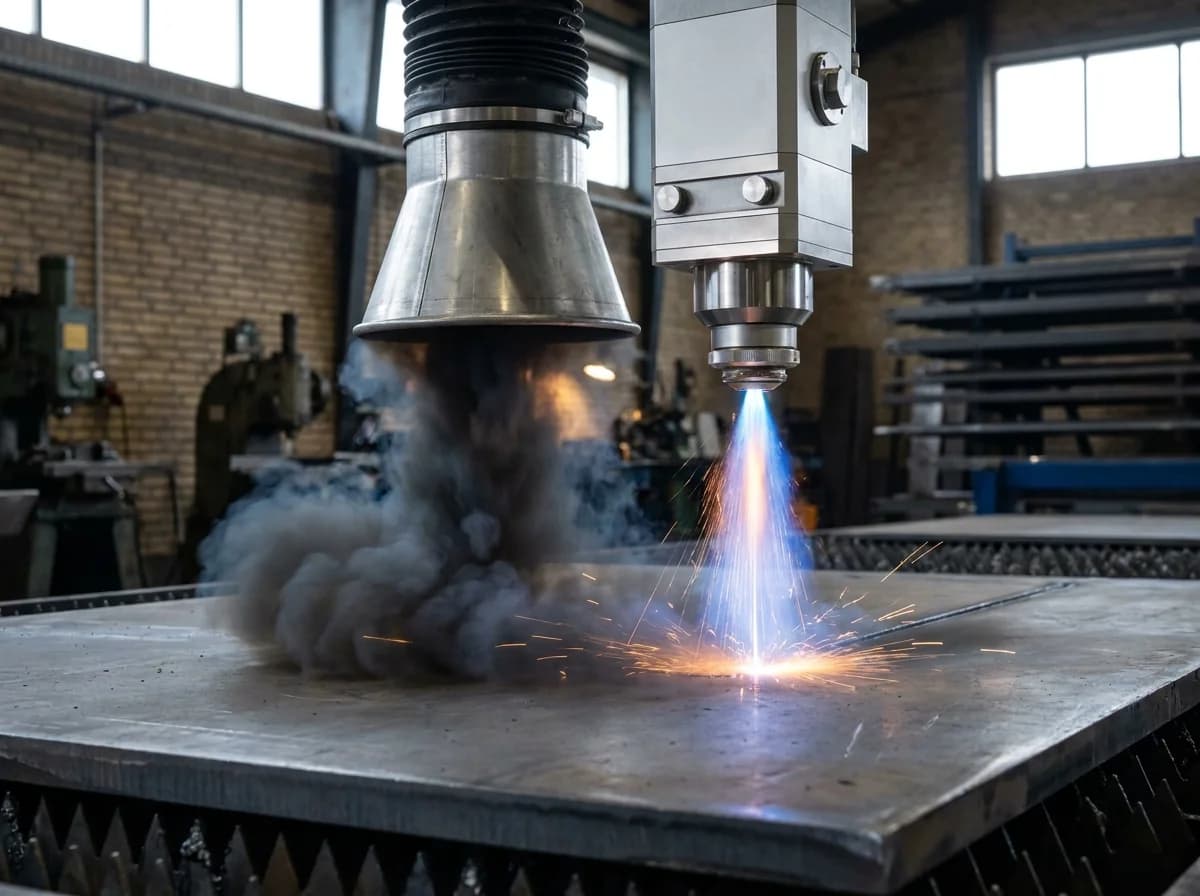 Laserskæring i metal vs. plast/træ — vælg løsning efter røgen