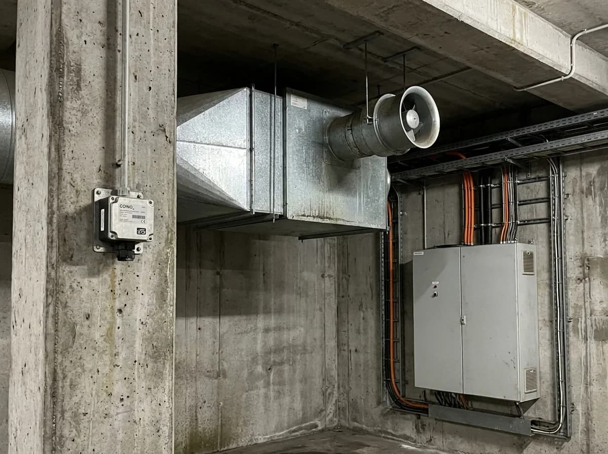 Sådan er et parkeringsventilationsanlæg bygget op