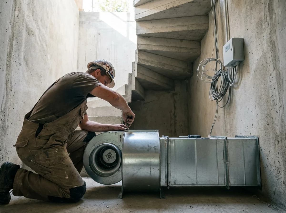 Trykventilation i etagebyggeri, højhuse og renovering