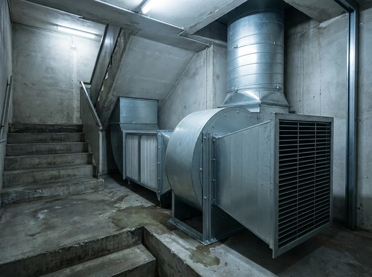 Trykventilation af trapperum – sådan holdes flugtvejen røgfri