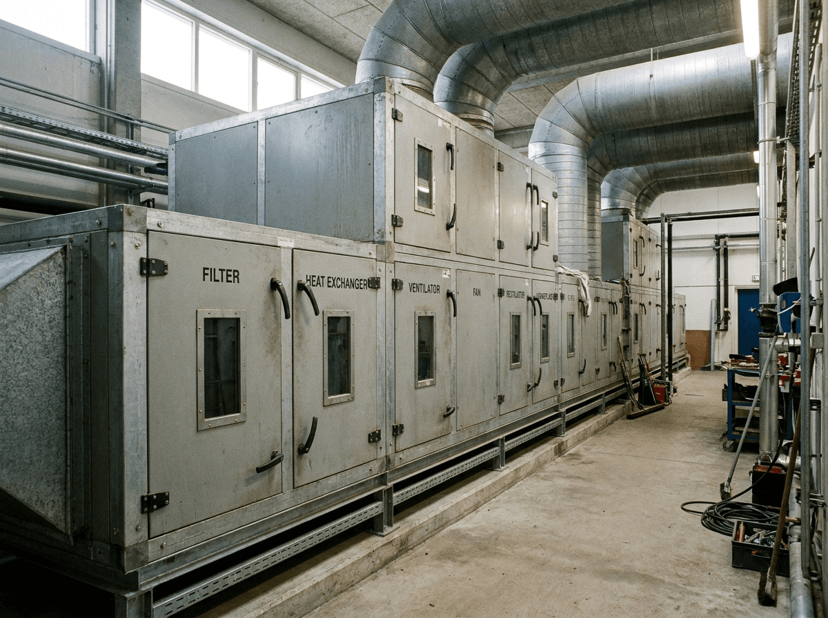 Modulopbygget ventilationsaggregat (industri og store bygninger)