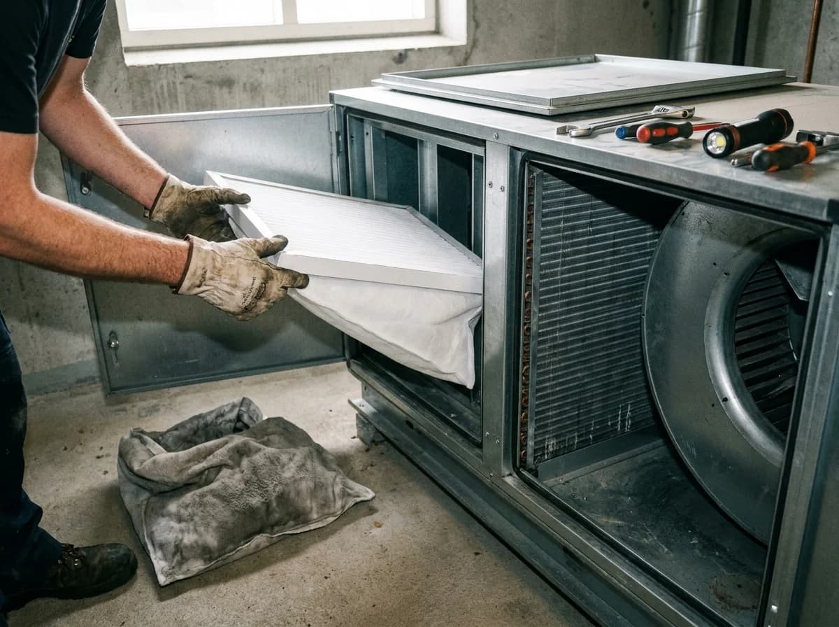 Service af ventilationsaggregat